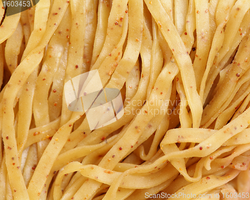 Image of chinese noodle in close up