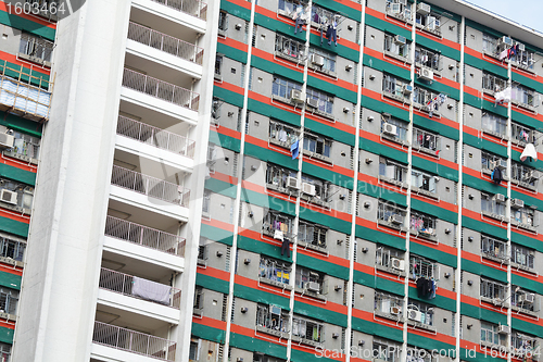 Image of public apartment block in Hong Kong