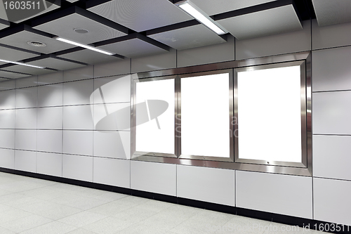 Image of billboard in metro station
