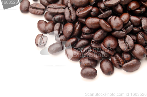 Image of coffee beans on white