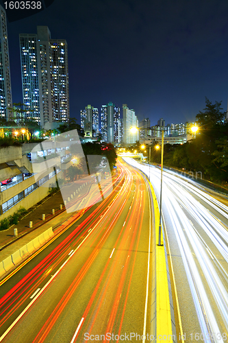 Image of modern city at night