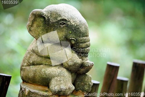 Image of stone elephant statue