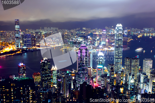 Image of Hong Kong cityscape at night