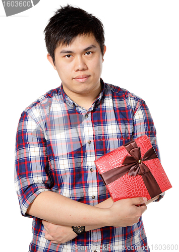 Image of man give gift