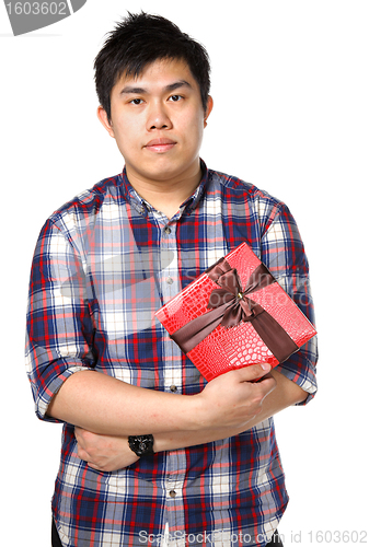Image of man give gift