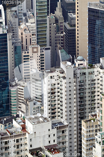 Image of crowded building in Hong Kong