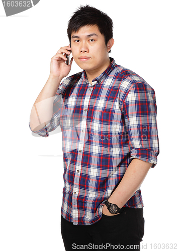 Image of man talk on phone