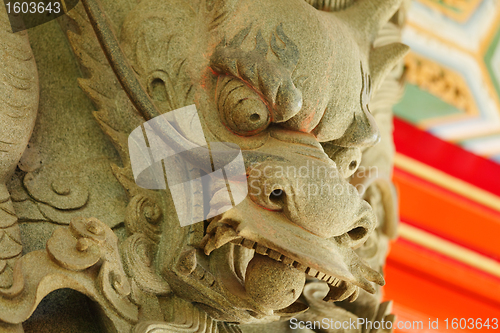 Image of dragon statue in temple