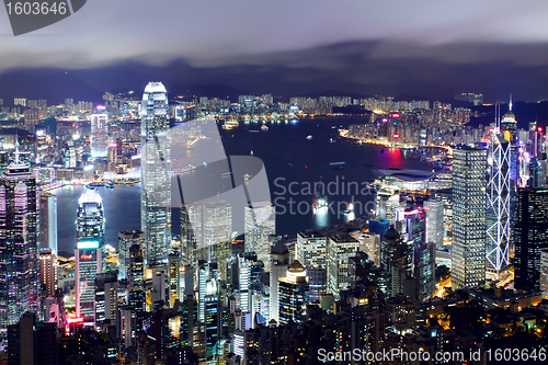 Image of Hong Kong skyline at night