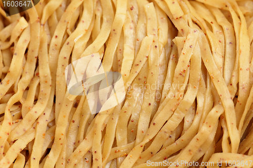 Image of chinese noodle in close up