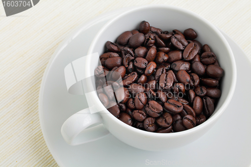Image of coffee beans in cup