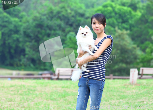 Image of girl with dog