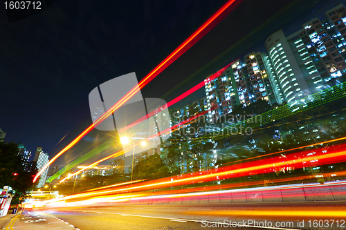 Image of urban traffic at night