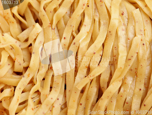 Image of chinese noodle in close up