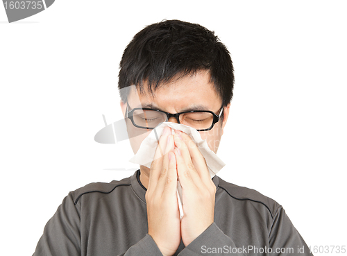 Image of sneeze man