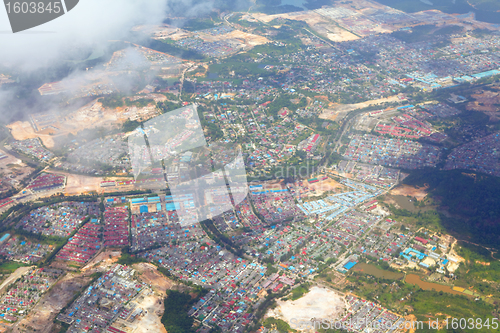 Image of Aerial picture of non-urban city