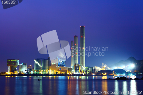 Image of power station at night