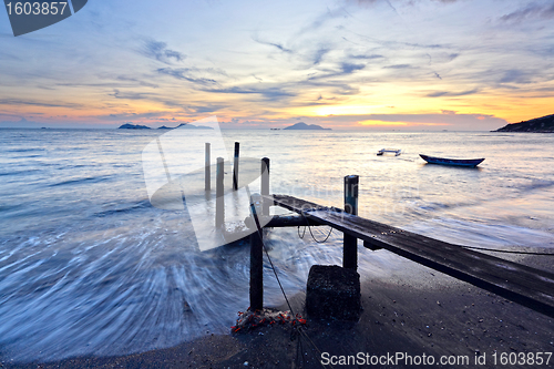 Image of sunset pier