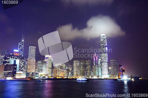 Image of Hong Kong cityscape at night