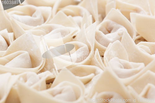 Image of uncooked chinese meat dumpling