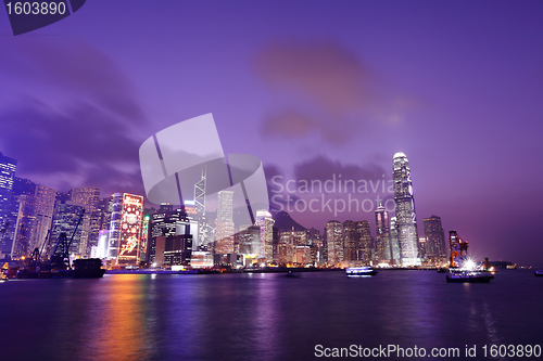 Image of Hong Kong cityscape at night