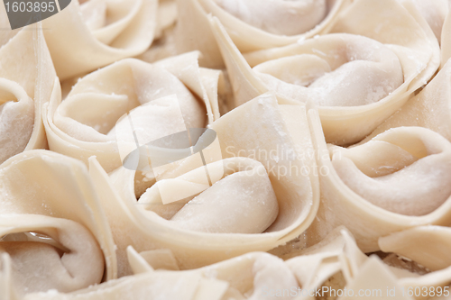 Image of uncook chinese meat dumpling