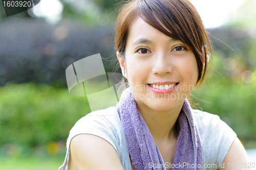 Image of beautiful sporty asian girl