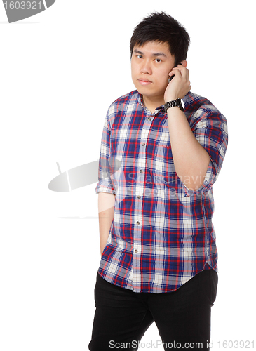 Image of man talk on phone