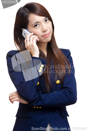 Image of asian woman on phone call