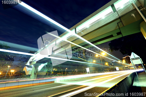 Image of traffic at city in night