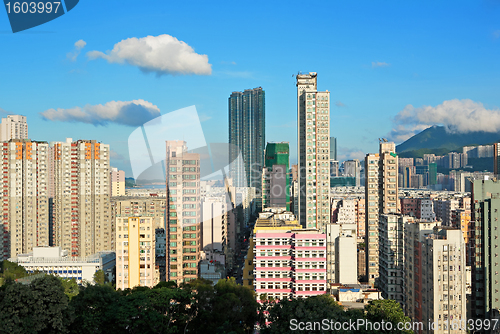 Image of Hong Kong crowded building