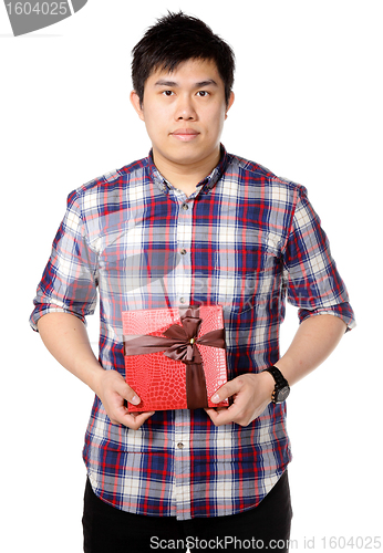 Image of man give gift