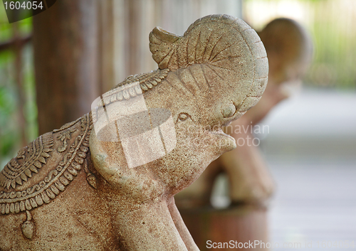 Image of stone elephant statue