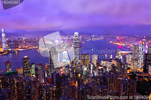 Image of Hong Kong cityscape at night