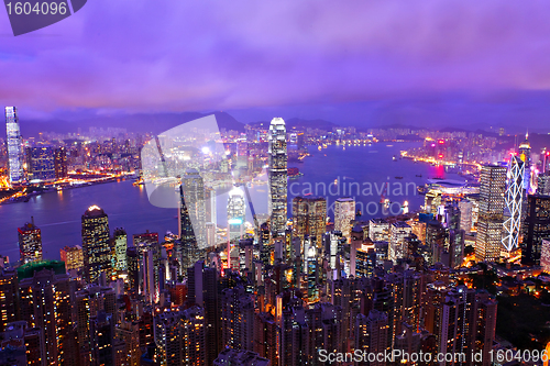 Image of Hong Kong cityscape at night