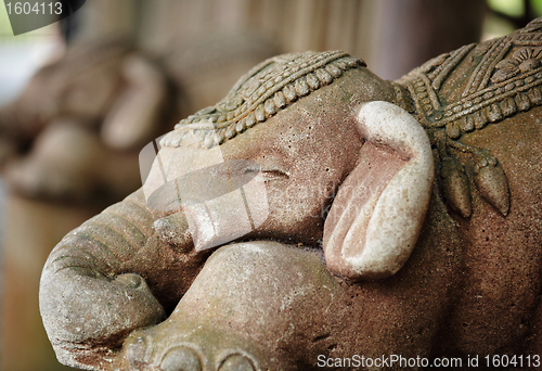 Image of stone elephant statue