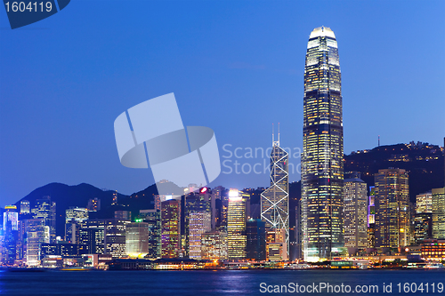 Image of Hong Kong skyline at night