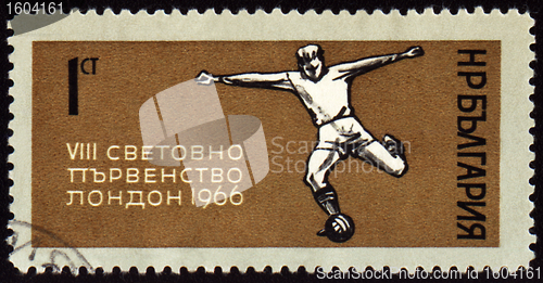 Image of Football player on post stamp