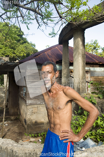 Image of native man portrait Corn Island Nicaragua