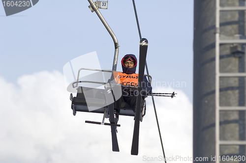 Image of Referee on ski-lift 