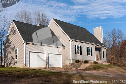 Image of Vinyl Sided House with 2 Car Garage