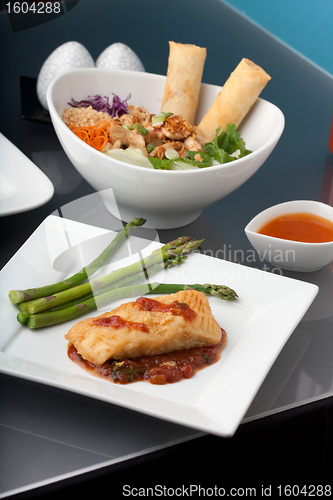 Image of Sea Bass and Thai Foods