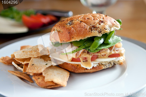 Image of Deli Sandwich on an Onion Roll