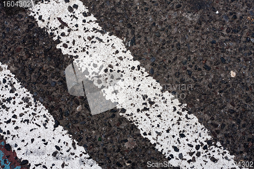 Image of Double White Lines on the Road