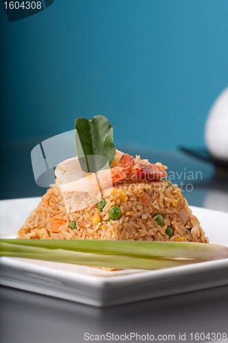 Image of Thai Fried Rice Pyramid with Prawn
