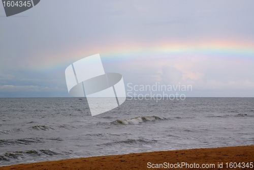 Image of Rainbow over the Gray Sea