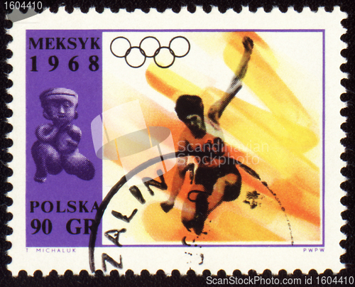 Image of Broad jump on post stamp of Poland
