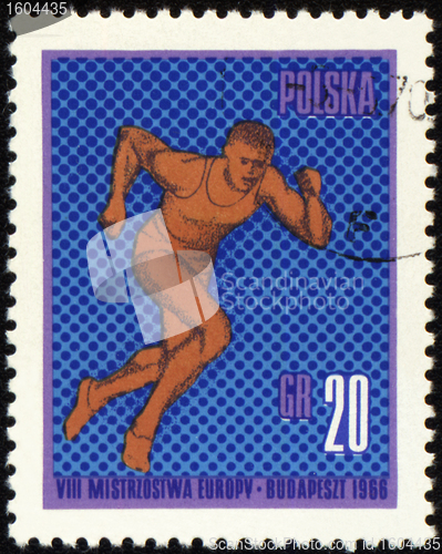 Image of Runner on post stamp