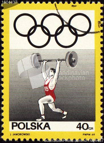 Image of Weight kifter on post stamp
