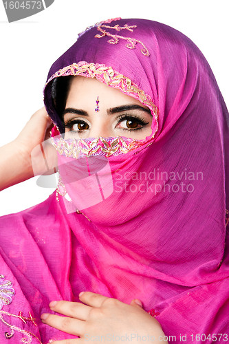 Image of Indian Hindu woman with headscarf